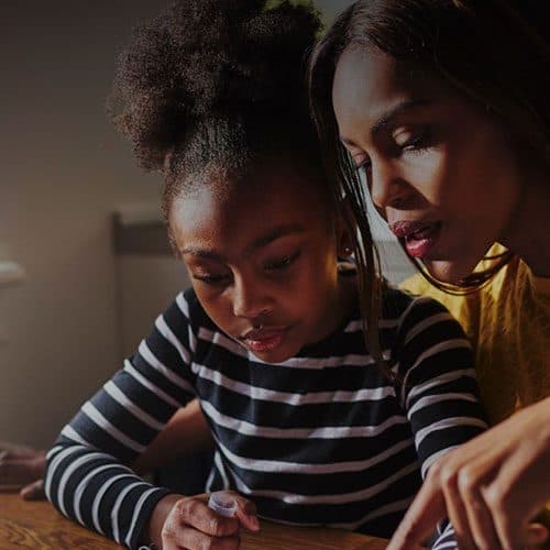 therapist and child learning