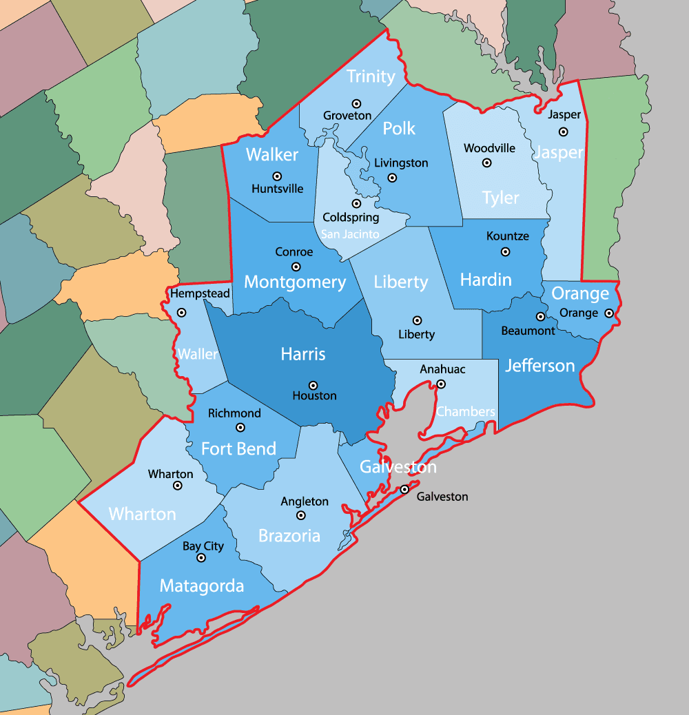 KDT service area map