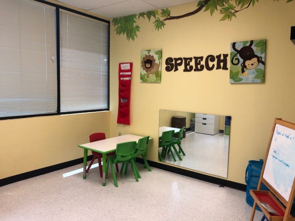 Speech therapy room at Pasadena clinic
