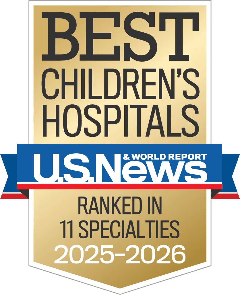 Children's Hospitals nationally ranked in 11 specialties 2025-2026 badge