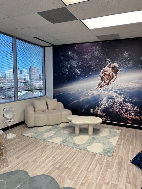 Therapy room interior