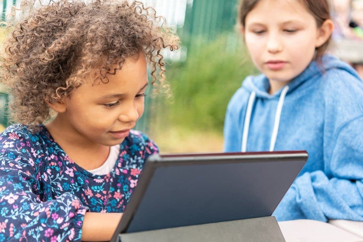 Child using AAC during speech therapy with Talknique in Sugar Land, TX
