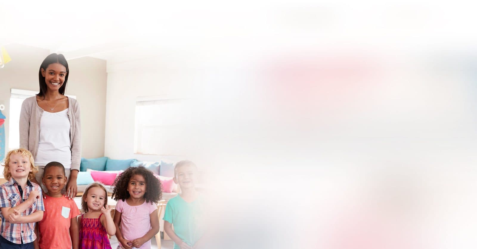 Caring Teacher with Kids at Best Autism Therapy Center