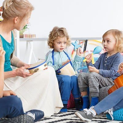 Children in group activity