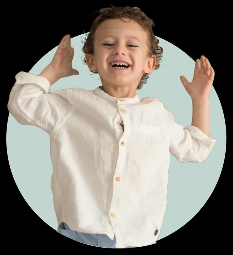 Happy child during ABA therapy