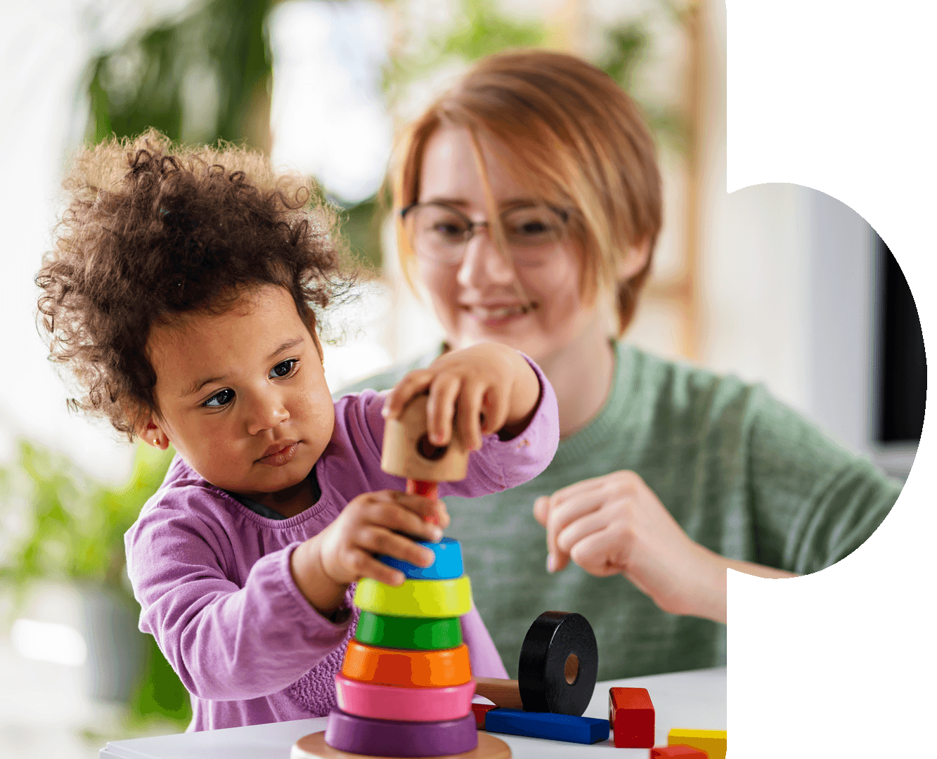 Kids playing with toys
