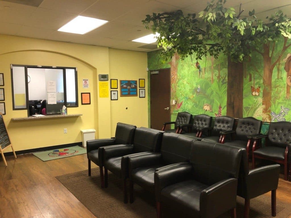 Waiting room at Pasadena clinic