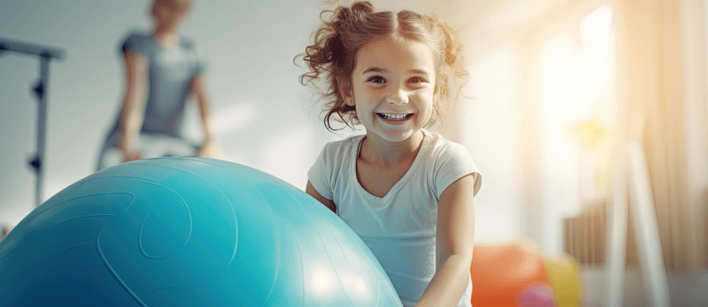 Child in therapy at Rise With ABA