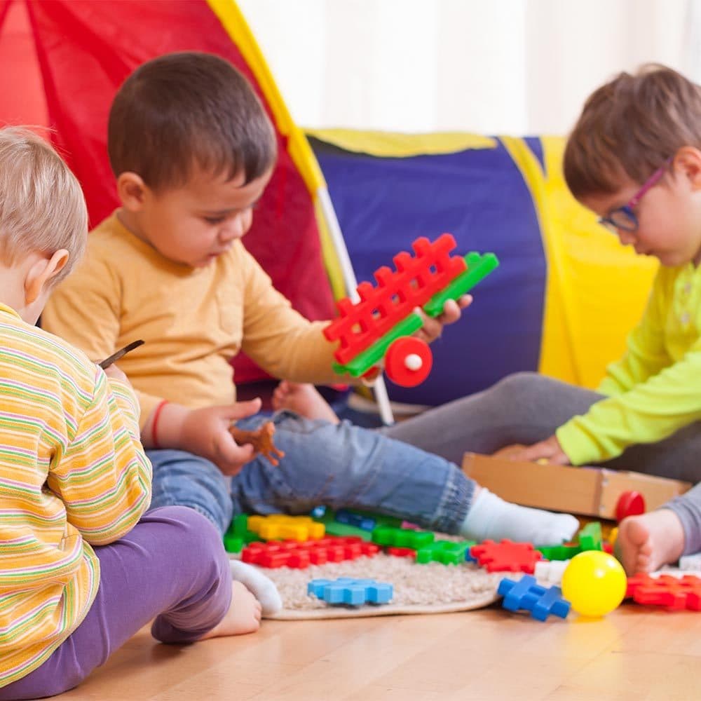 Boys playing together during therapy