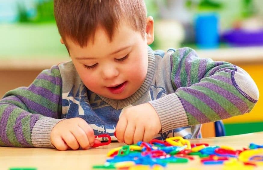 Child receiving occupational therapy