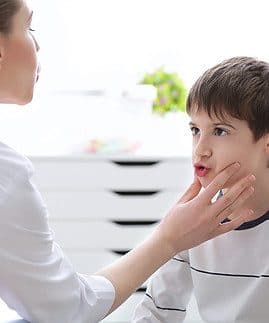 Boy in therapy session