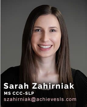 Sarah Zahirniak, Speech-Language Pathologist